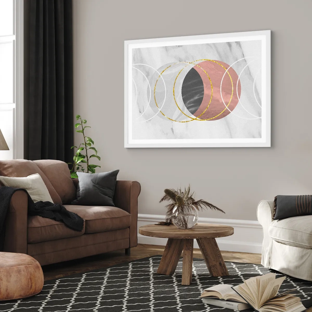 Poster in een witte lijst - Muziek van de sferen - 40x30 cm