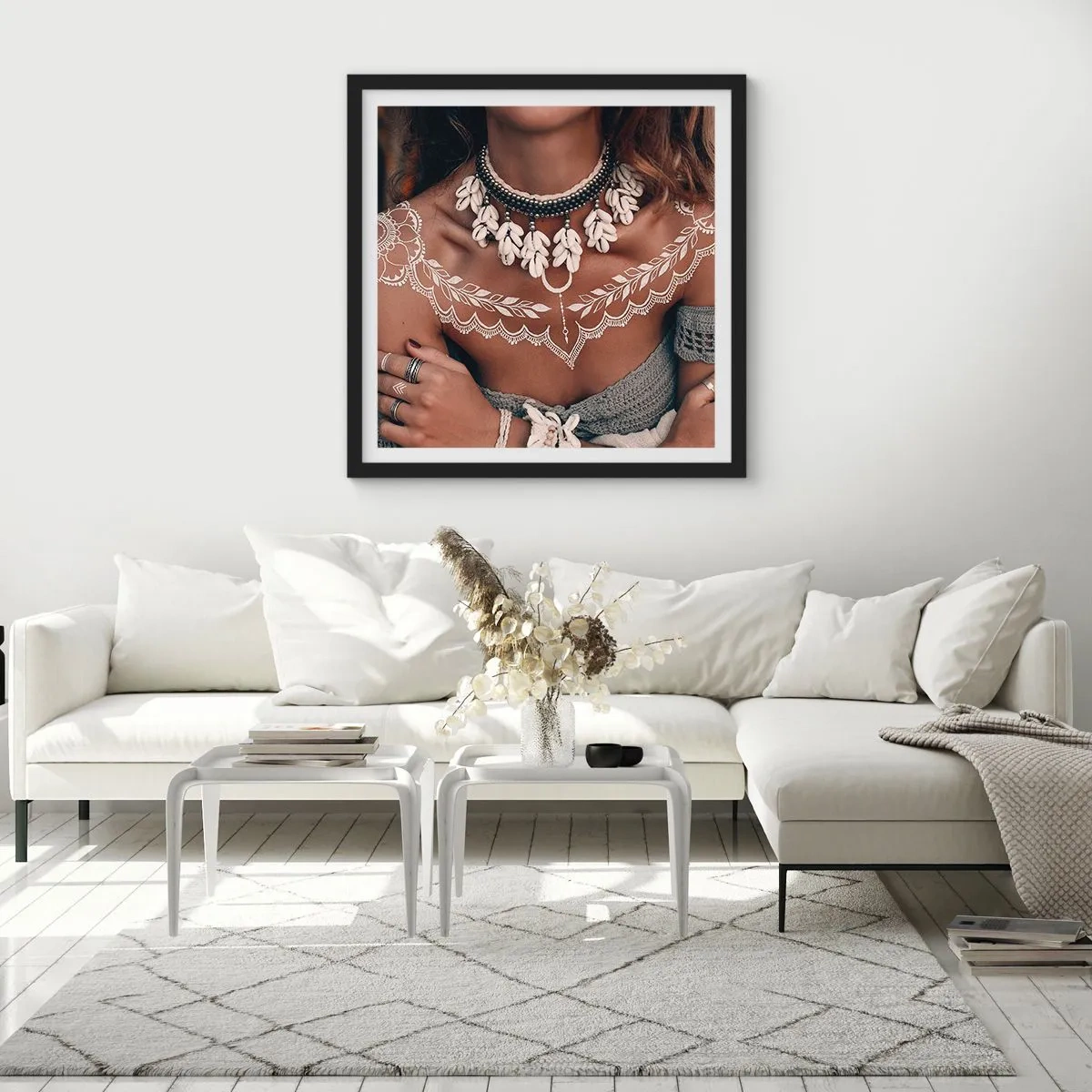 Poster in een zwarte lijst - Talismannen, rituelen van vrouwelijkheid - 40x40 cm
