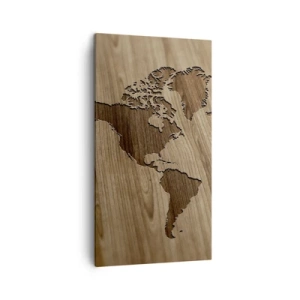 Schilderen op canvas - De wereld ligt op tafel - 45x80 cm