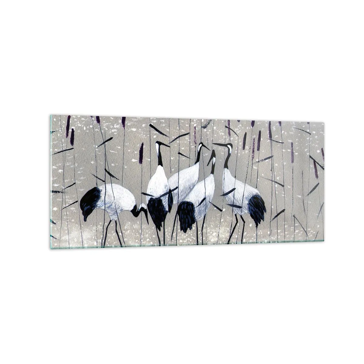 Schilderen op glas - Onder hun eigen - 120x50 cm