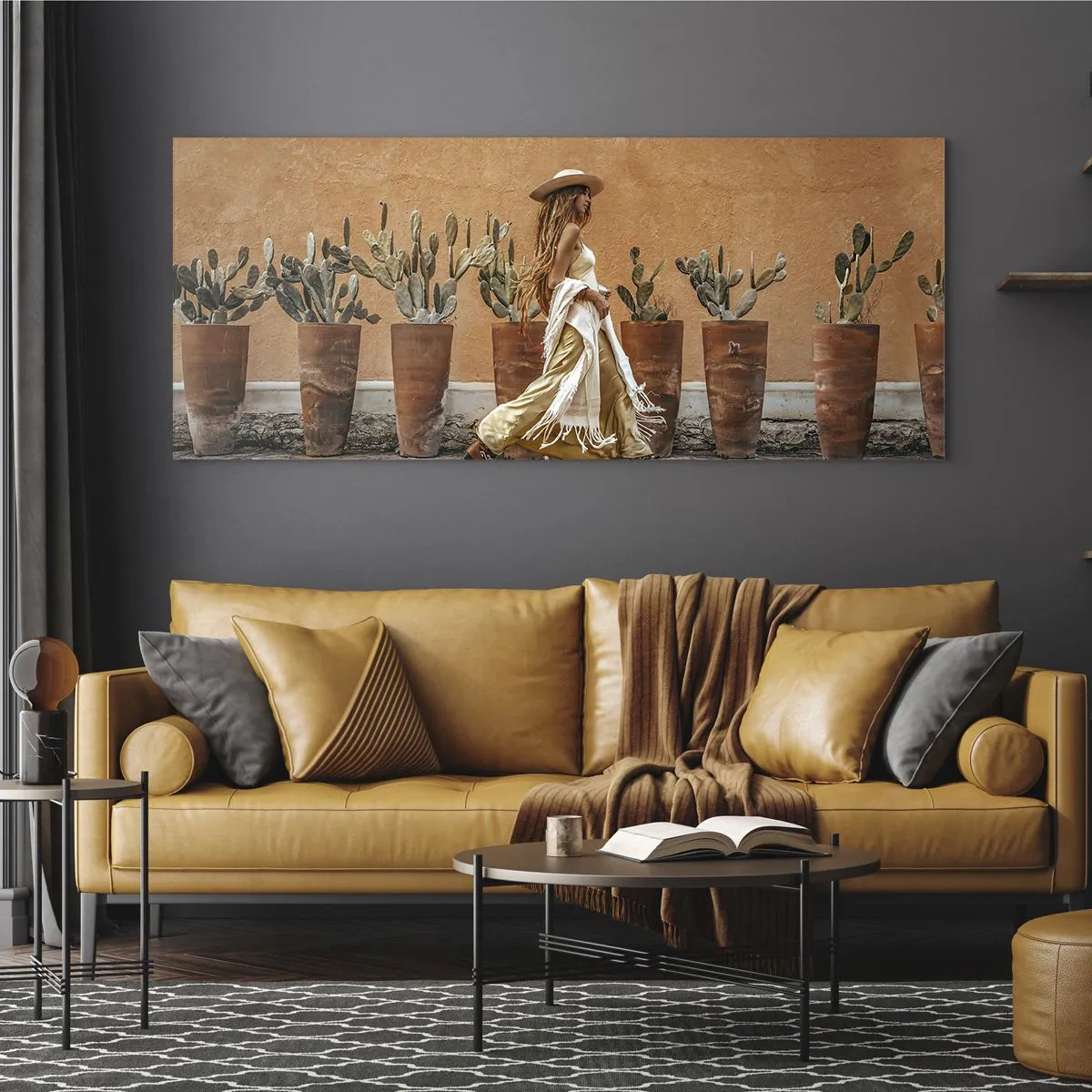 Schilderen op glas - Hippie-stijl - 100x40 cm