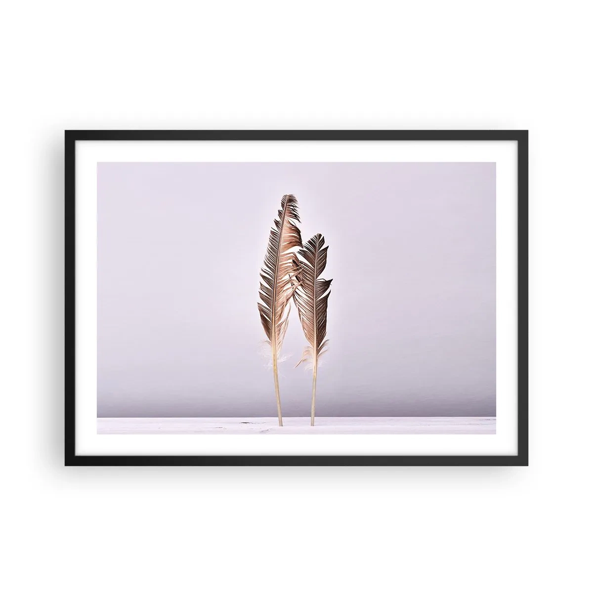 Poster in een zwarte lijst - Tegen het niets - 70x50 cm