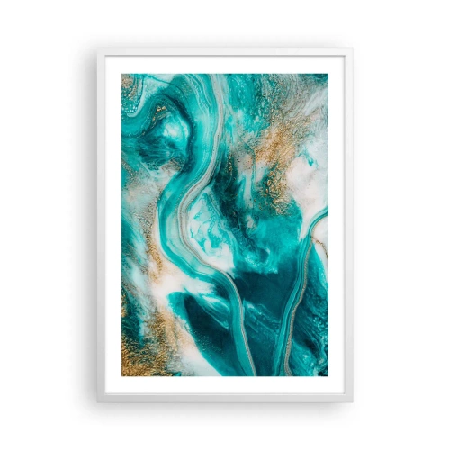 Poster in een witte lijst - De rivier van goud - 50x70 cm
