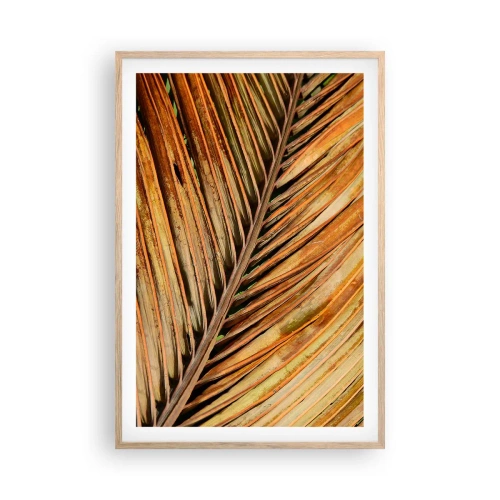 Een poster in een licht eiken lijst - Kokos goud - 61x91 cm