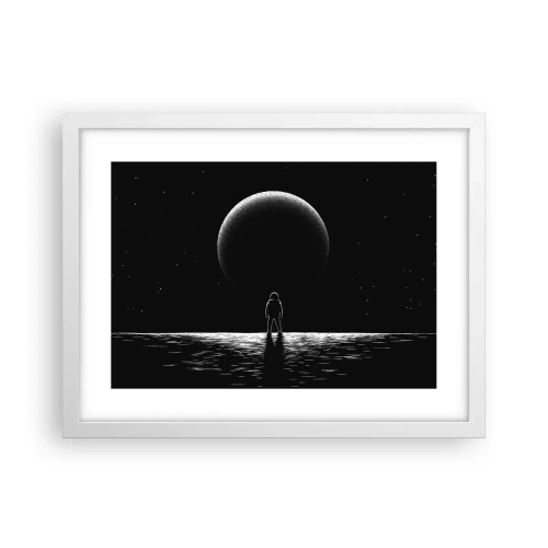 Poster in een witte lijst - Oog in oog - 40x30 cm