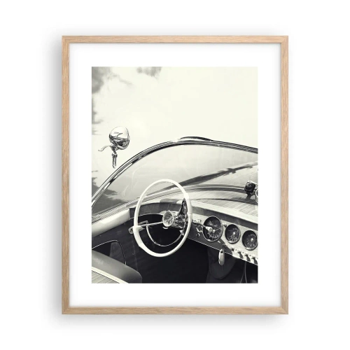 Een poster in een licht eiken lijst - Weer voor de rijken - 40x50 cm