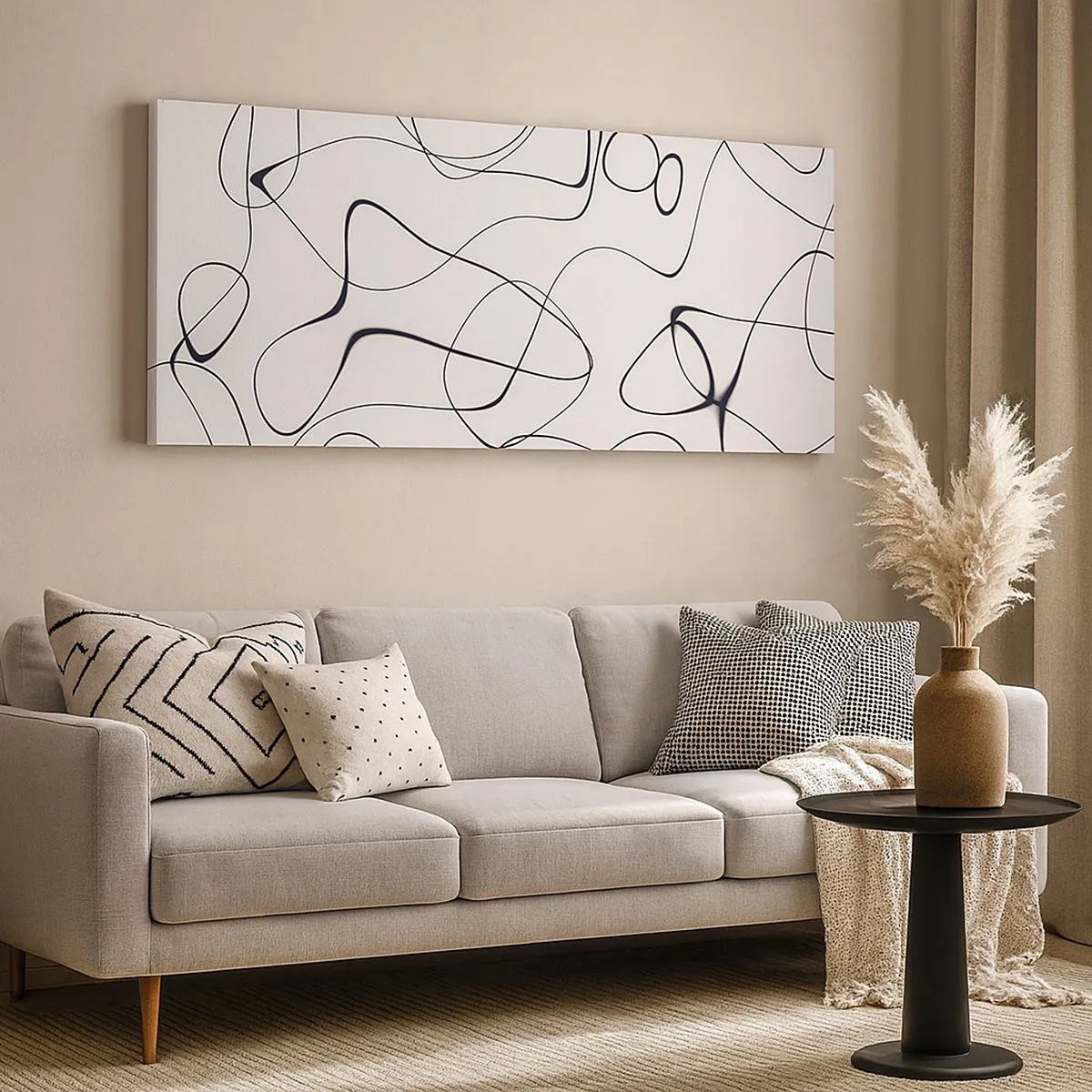 Schilderen op canvas - Levenspaden, wisselvalligheden - 100x40 cm