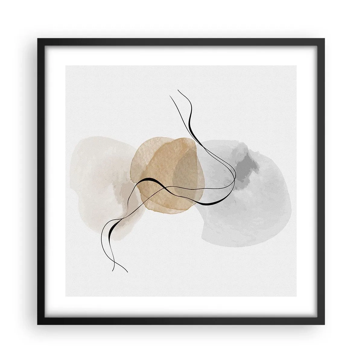 Poster in een zwarte lijst - Lucht kralen - 50x50 cm