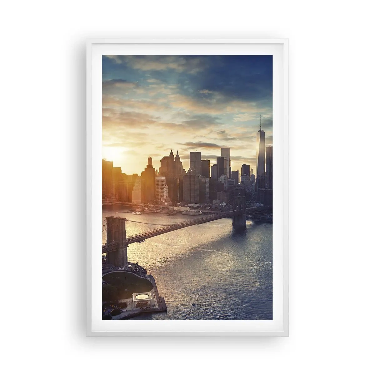 Poster in een witte lijst - Westers cultuurmonument - 61x91 cm