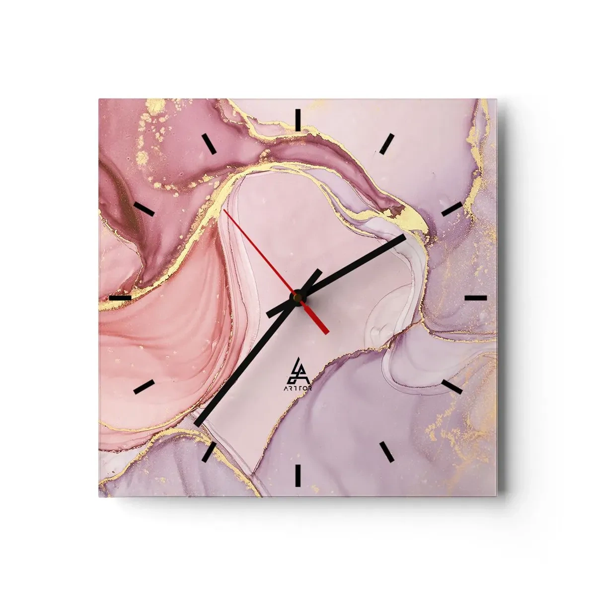 Wandklok - Klok - Een streling van kleuren - 30x30 cm