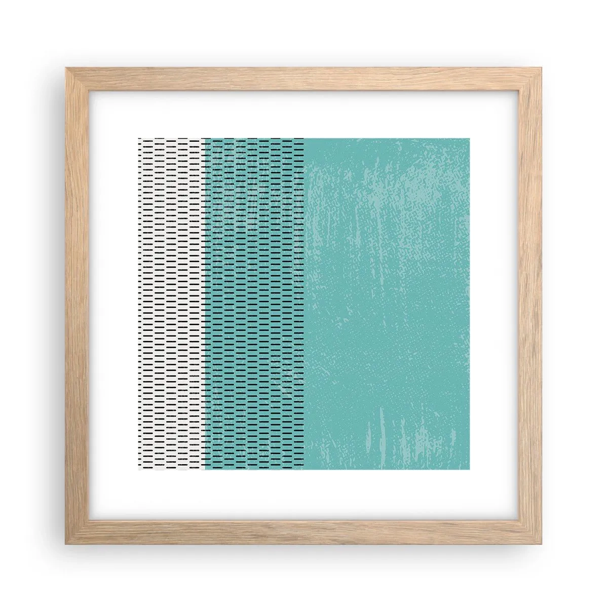 Een poster in een licht eiken lijst - Een uitgebalanceerde compositie - 30x30 cm