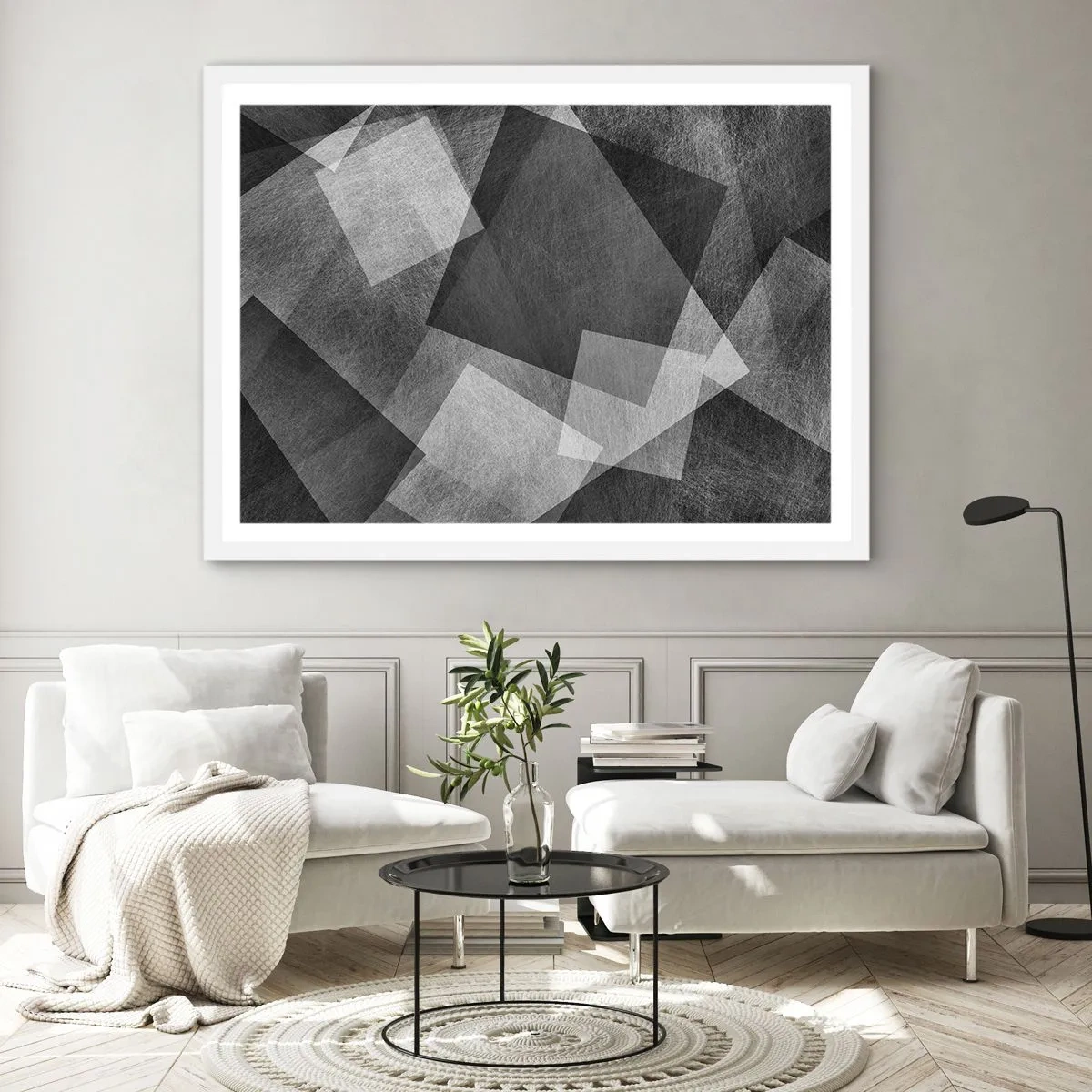 Poster in een witte lijst - Het eeuwige symbool van duurzaamheid en orde - 100x70 cm