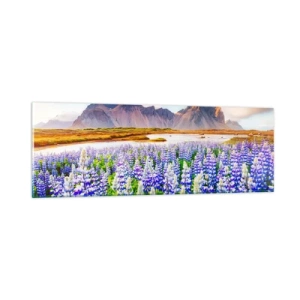 Schilderen op glas - Kracht en soberheid naast zachtheid - 90x30 cm