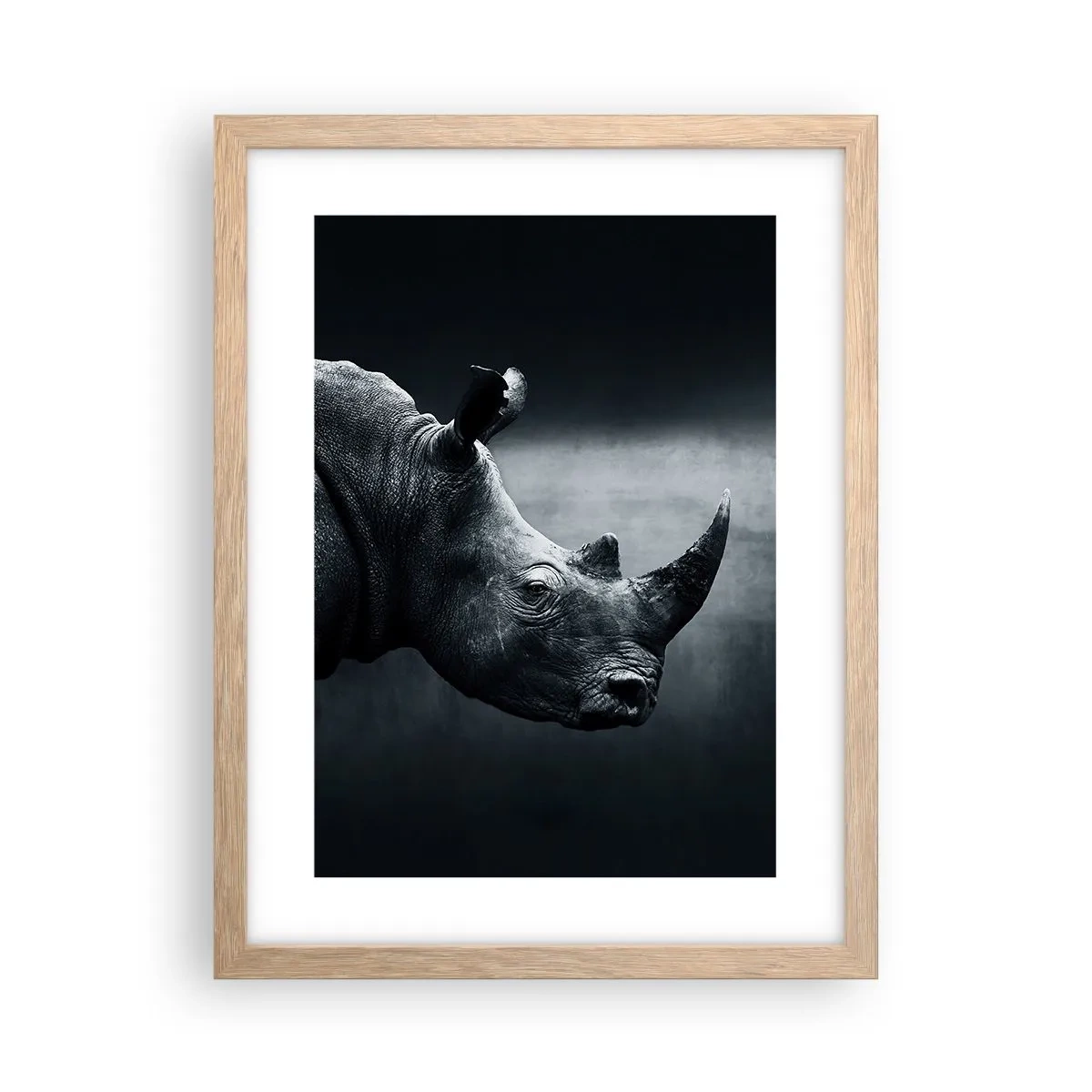 Een poster in een licht eiken lijst - Rechts profiel - 30x40 cm
