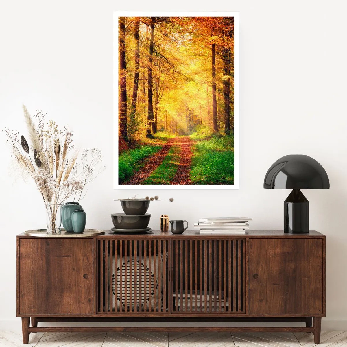 Poster - Bos-gouden stilte - 40x50 cm