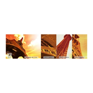 Fotobehang Monster Premium Canvas - Monumentaal, want verguld met de zon - Stad, Parijs, Eiffeltoren - 100x30 cm