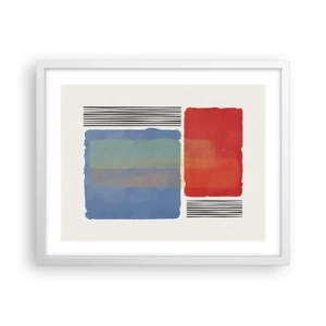 Poster in een witte lijst - De geest en de letter van de geometrie - 50x40 cm