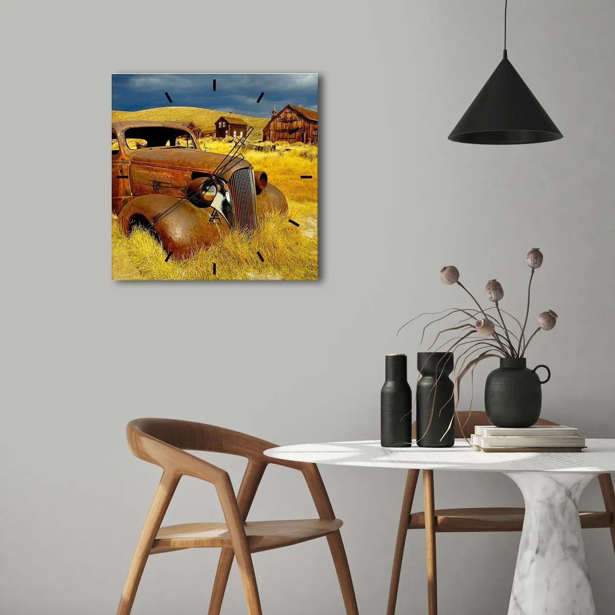 Wandklok - Klok - Een welverdiende rust - 30x30 cm