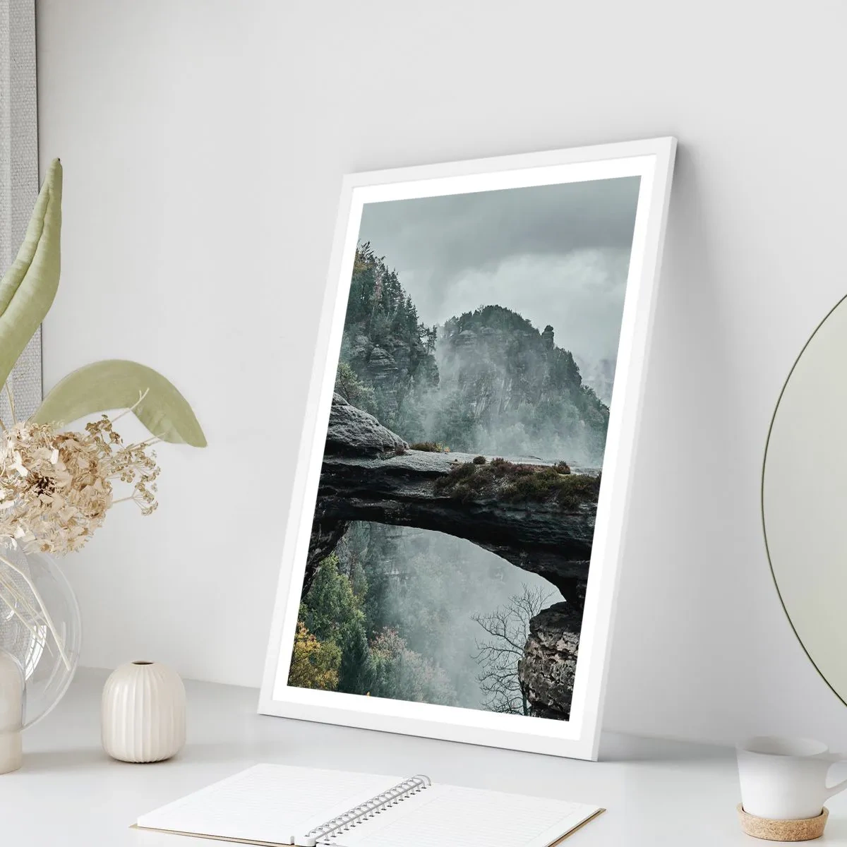 Poster in een witte lijst - Het avontuur gaat beginnen - 50x70 cm