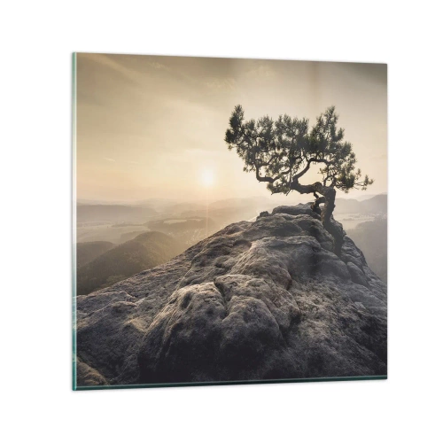 Schilderen op glas - Het leven wint altijd - 30x30 cm