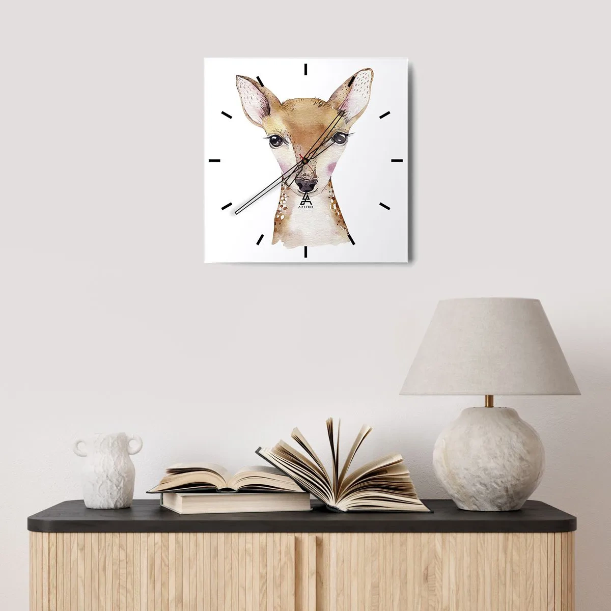 Wandklok - Klok - De aard van onschuld - 40x40 cm