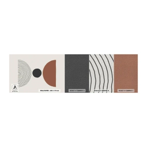 Fotobehang Monster Premium Canvas - Het middelpunt van de aandacht - Abstractie, Deel, Halve cirkels - 100x30 cm