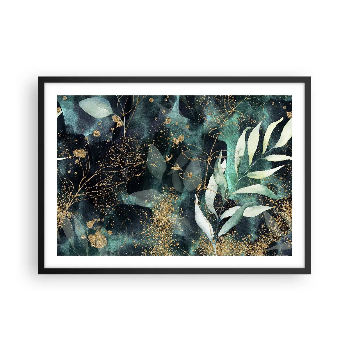 Poster in een zwarte lijst - Magische tuin - 70x50 cm
