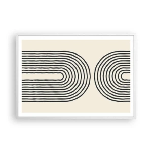 Poster in een witte lijst - In een ogenblik ... - 100x70 cm