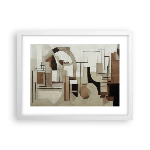 Poster in een witte lijst - Stadslandschap 2.0 - 40x30 cm