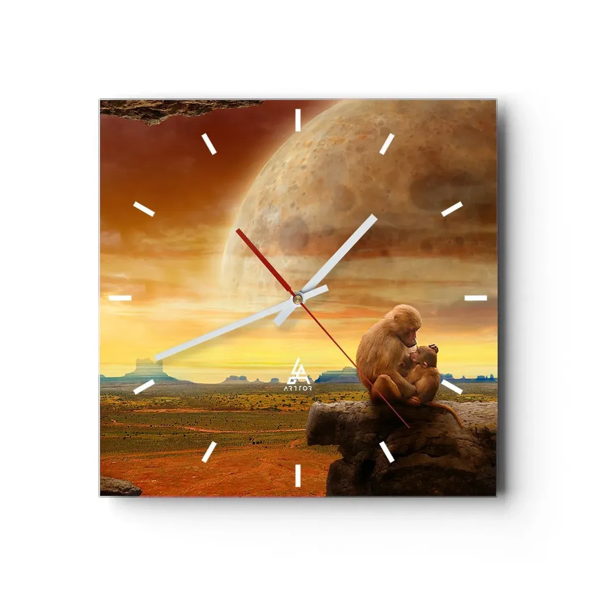 Wandklok - Klok - De liefde is overal hetzelfde - 40x40 cm