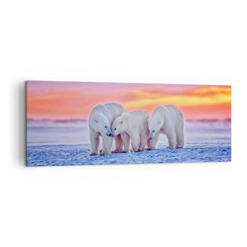Schilderen op canvas - Familie warmte is genoeg - 140x50 cm