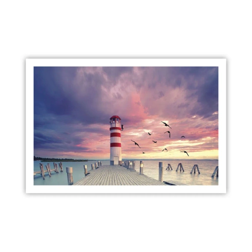Poster - Het is tijd naar de haven te gaan - 91x61 cm