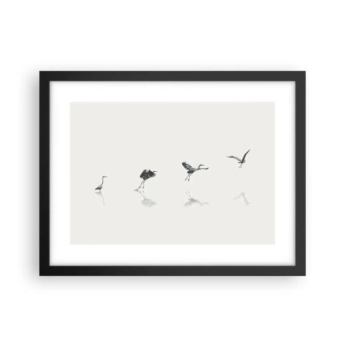 Poster in een zwarte lijst - Vier eenvoudige stappen - 40x30 cm