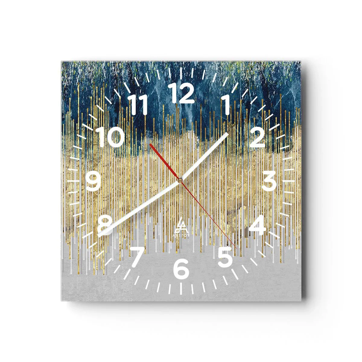 Wandklok - Klok - Vergulde grens - 40x40 cm