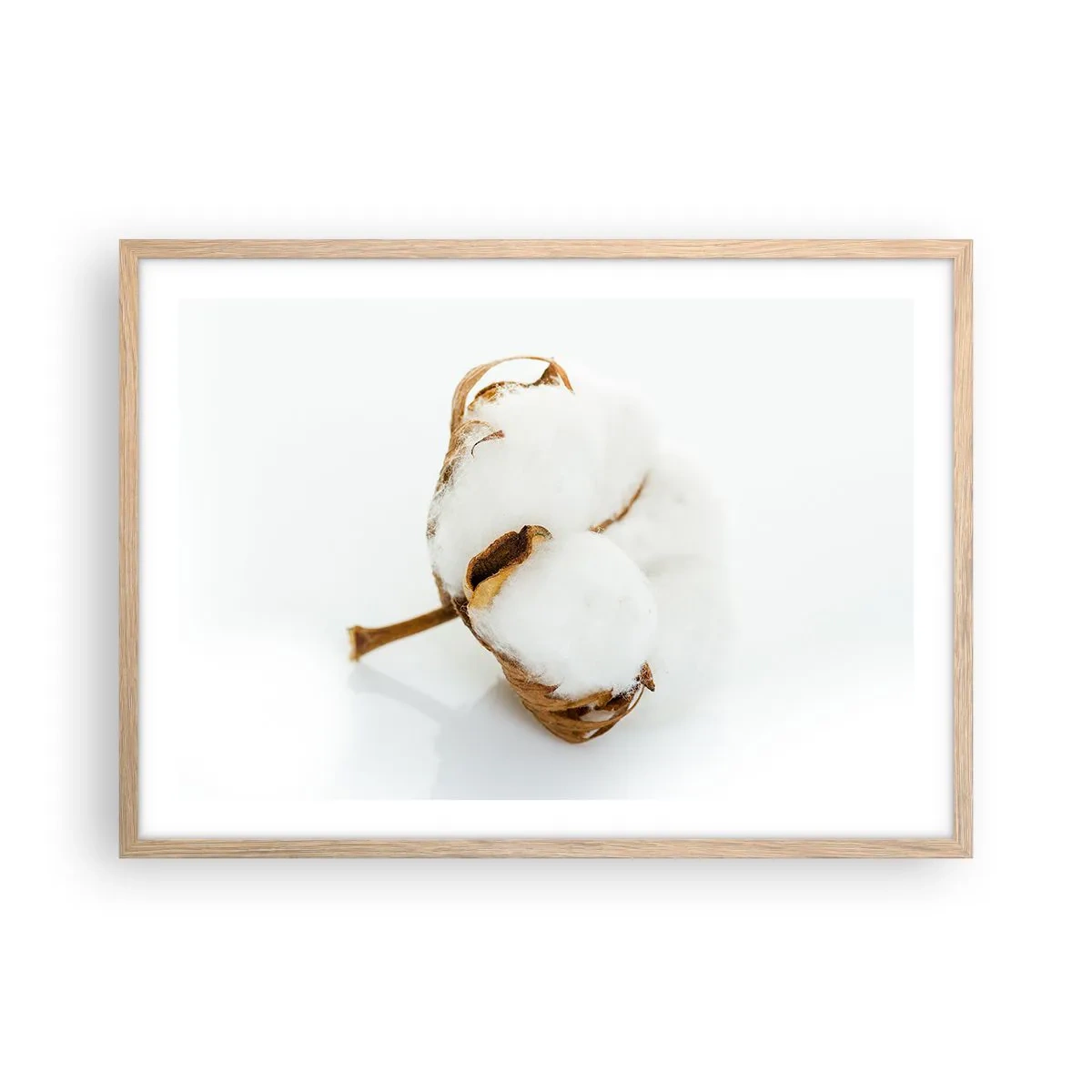 Een poster in een licht eiken lijst - Zacht van aard - 70x50 cm
