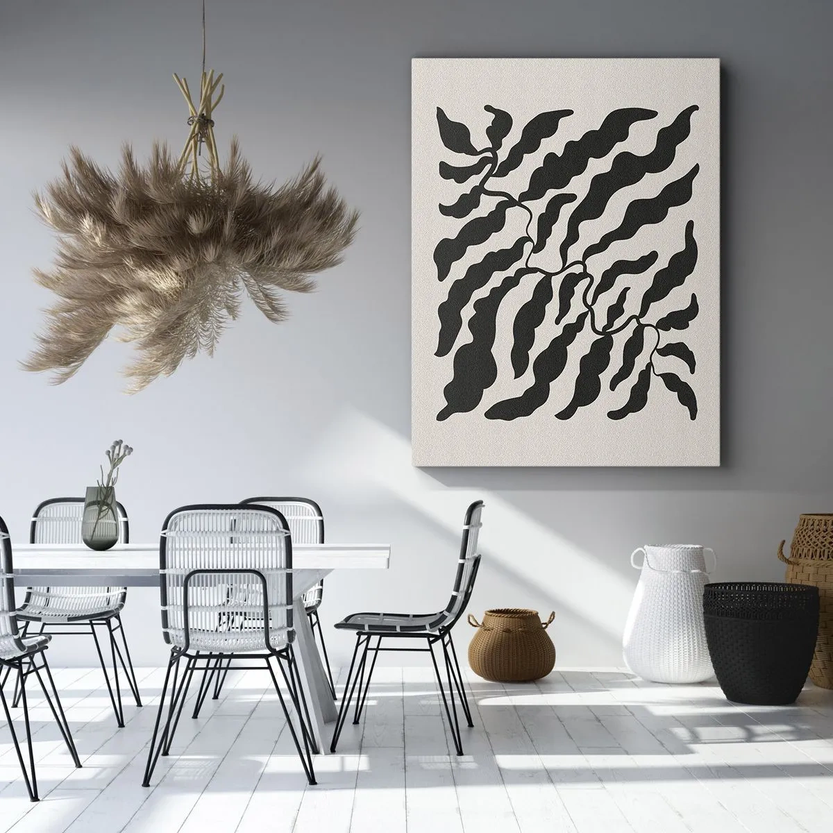 Schilderen op canvas - Natuur van een vierkant - 65x120 cm