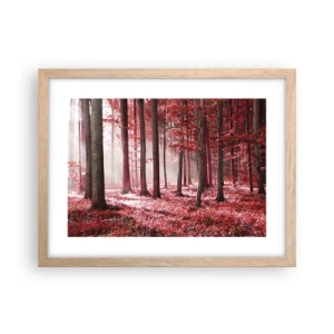 Een poster in een licht eiken lijst - Rood is net zo mooi - 40x30 cm