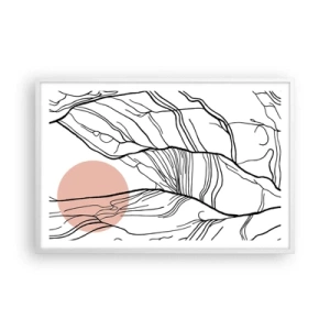 Poster in een witte lijst - In een web van twijgen - 91x61 cm