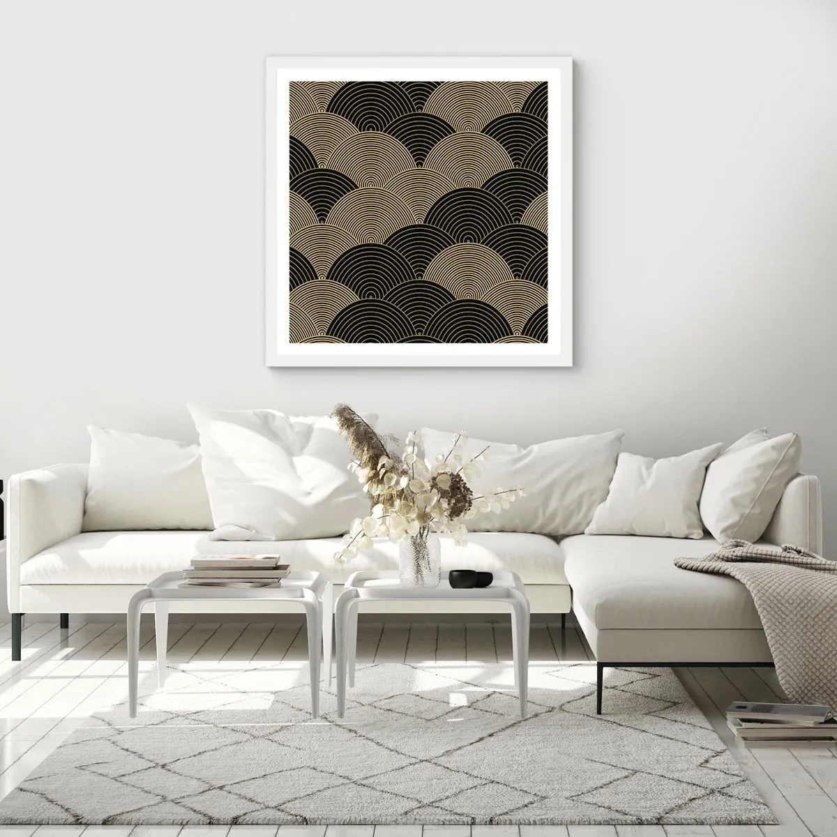 Poster in een witte lijst - Eenheid in veelheid - 50x50 cm