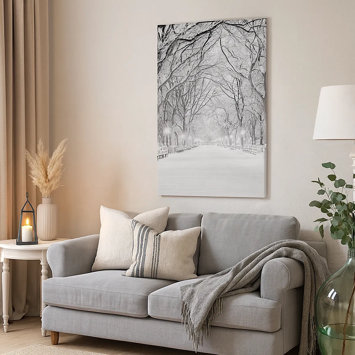 Schilderen op canvas - Vier seizoenen - winter - 50x70 cm