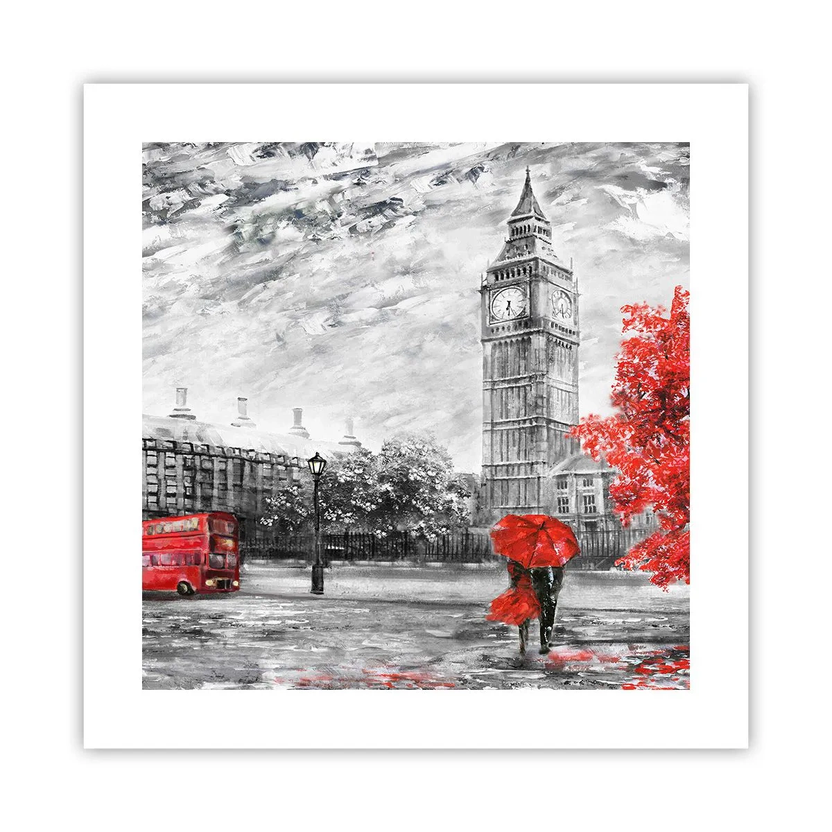 Poster - Een spannende dag - 40x40 cm