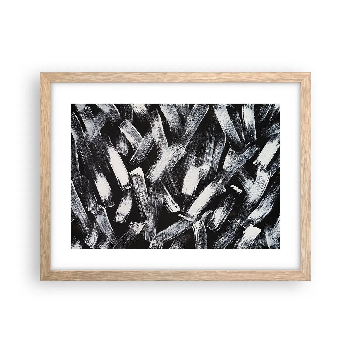 Een poster in een licht eiken lijst - Abstractie in de industriële spirit - 40x30 cm