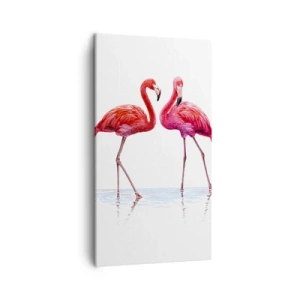 Schilderen op canvas - Roze randez-vous - 45x80 cm