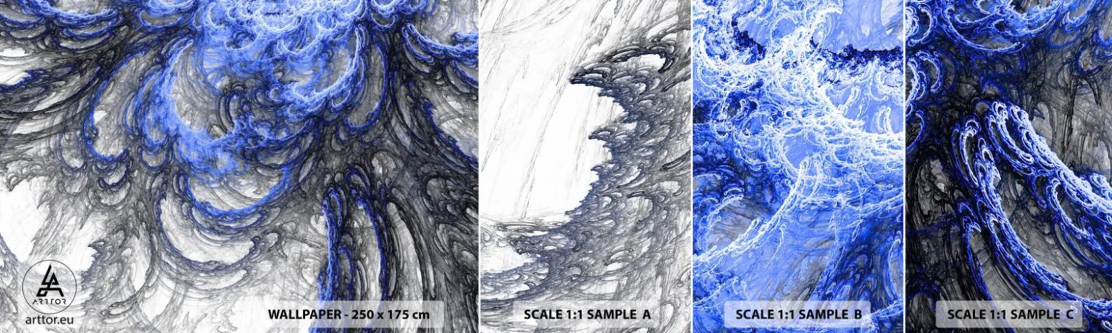 Fotobehang Staaltje Standard Eco - De geboorte van een golf - Abstractie, Deel, Modern patroon - 100x30 cm