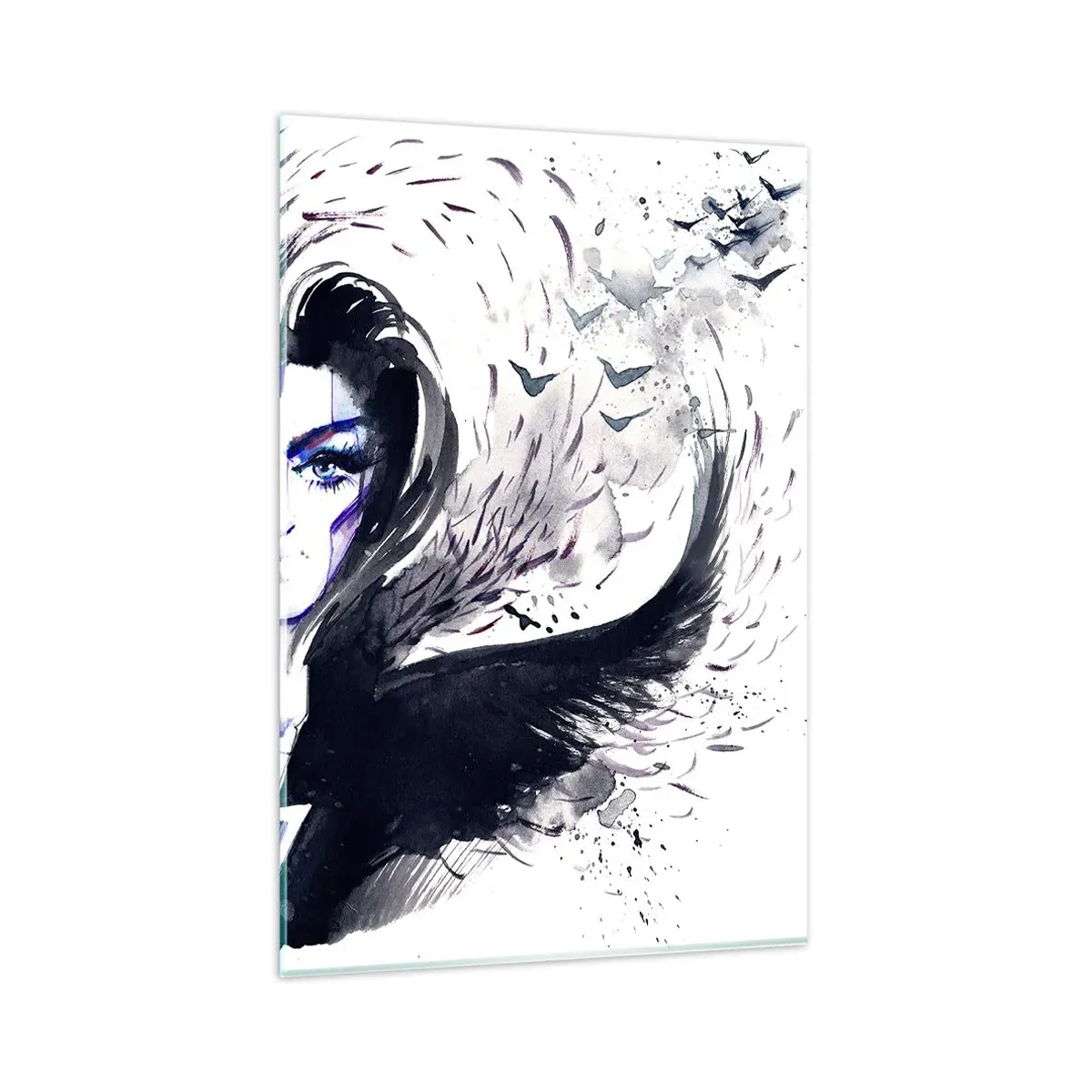 Schilderen op glas - Demonisch en mooi - 80x120 cm