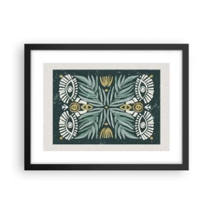 Poster in een zwarte lijst - Als een volksuitsnede - 40x30 cm