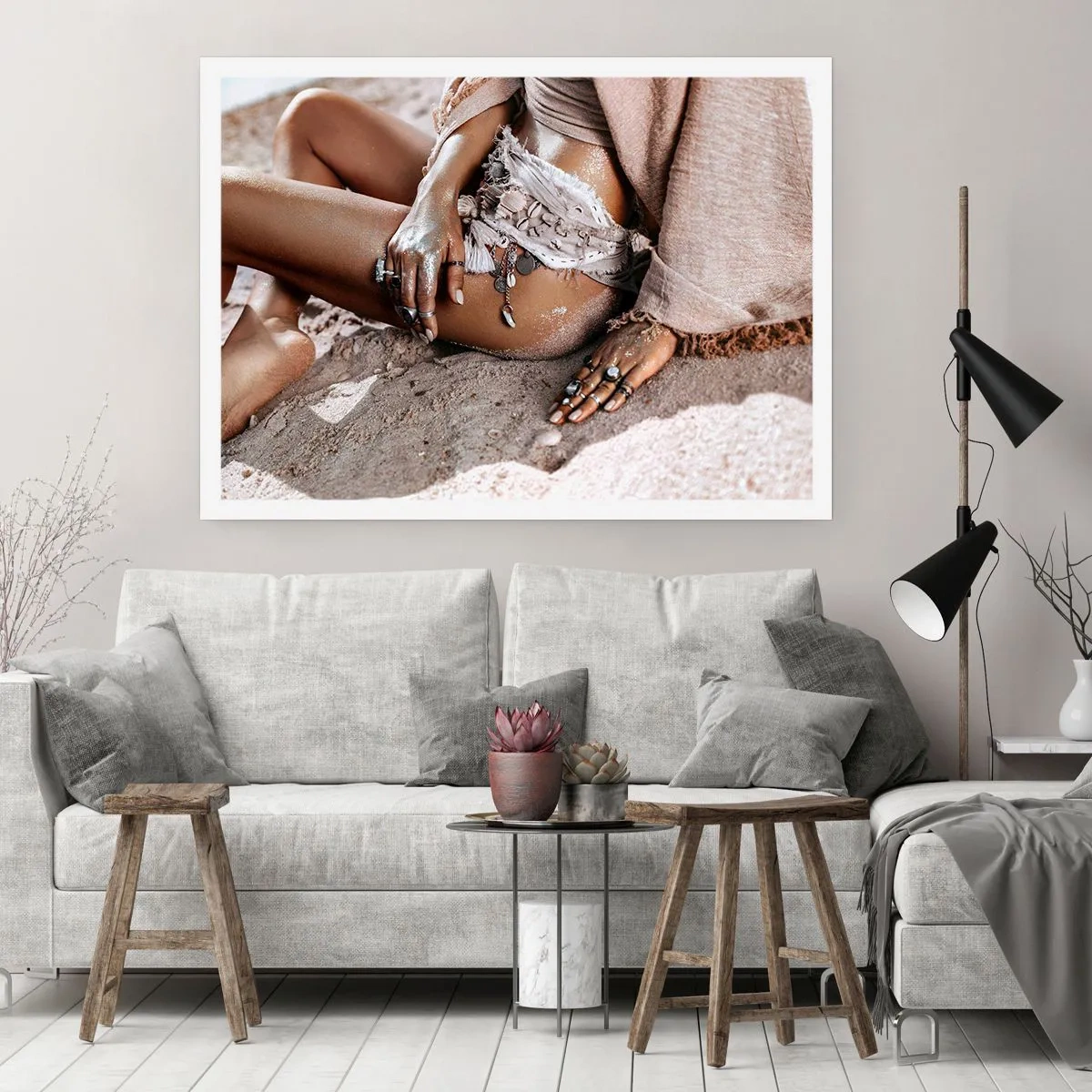 Poster - Door de golven gegooid? - 91x61 cm