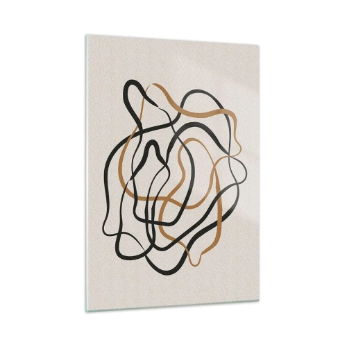 Schilderen op glas - Alles ging mis - 50x70 cm