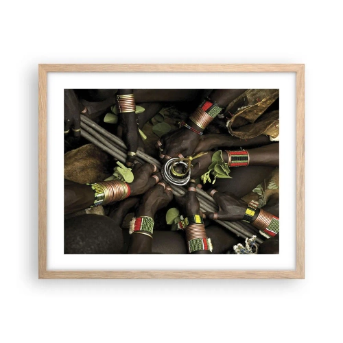 Een poster in een licht eiken lijst - Wij zijn samen - 50x40 cm