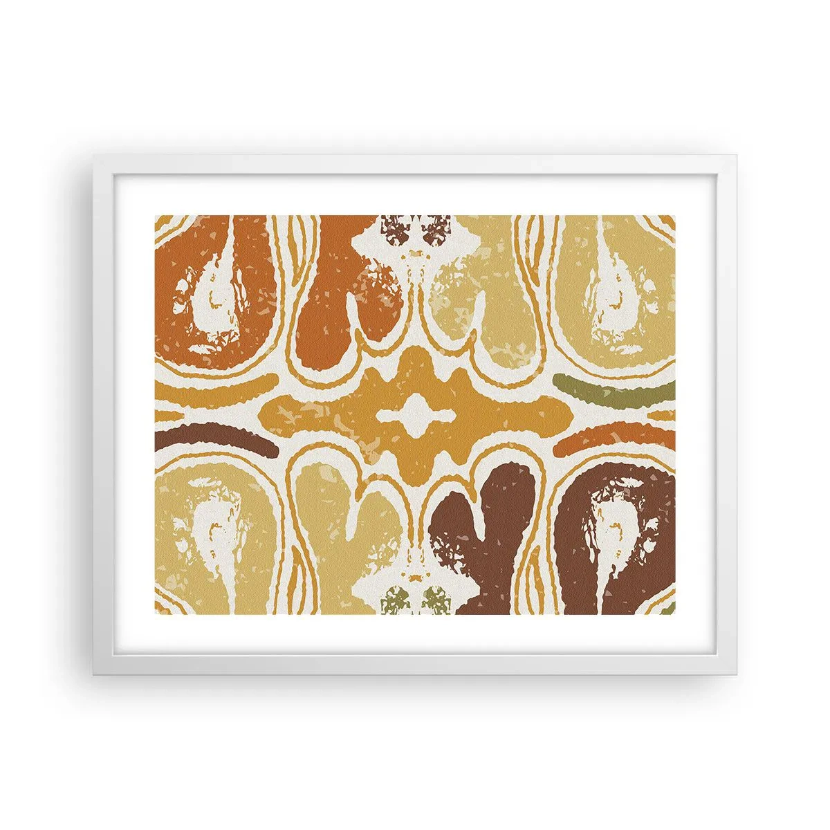 Poster in een witte lijst - Sentimentele abstractie - 50x40 cm